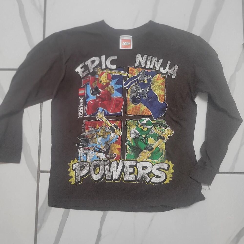 Lego Men's Black and Grey T-shirt